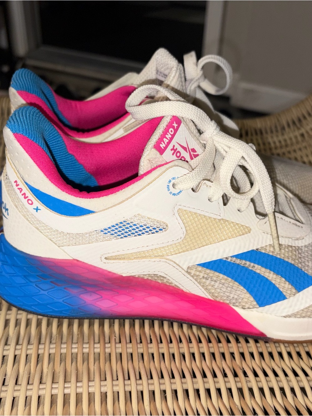 Reebok Women's Nano X+ Training Shoes - White / Blue / Pink